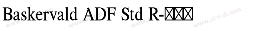 Baskervald ADF Std R字体转换 Baskervald ADF Std R字体转换